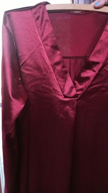 tunika xxl: XL (EU 42), Polyester, Single-colored, color - Burgundy