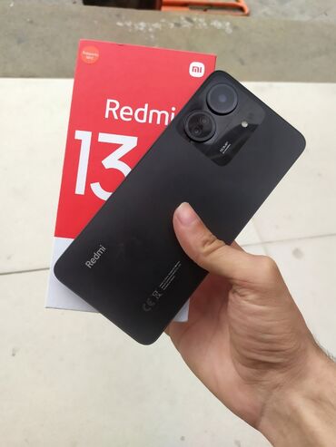pulsuz telefon: Xiaomi Redmi 13C, 128 GB, rəng - Qara, 
 Barmaq izi, Face ID