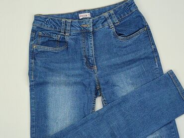 spodnie culotte jeans: Spodnie jeansowe, 13 lat, 158, stan - Bardzo dobry