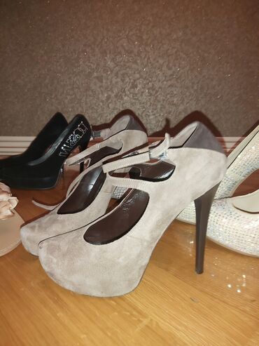 Basanoşka və səndəllər: Ölçü: 39, rəng - Bej, Yeni — 3