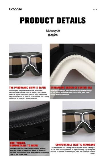 Oprema za bicikliste: Nove ultra udobne retro zaštitne naočare za motocikle, el. trotinete — 5