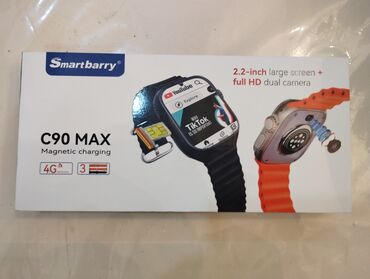 Yeni, Smart saat, Samsung, Sim kart, rəng - Qara
