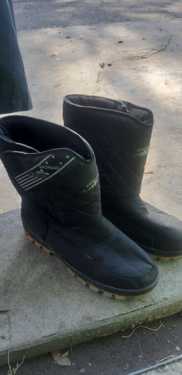 берцы лова зимние: Зимние мужские сапоги BAONUAN, размер 47 - Цвет: черный - Материал