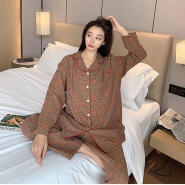 Одежда для дома и сна: Пижама, Муслин, 3XL (EU 46)