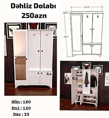 asilqan 35 azn: Dəhliz dolabı – 250 AZN Ölçülər: - Hündürlük: 180 sm - En: 120 sm - — 1