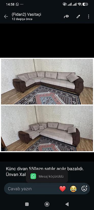 Künc divan 550azn satılır açılır bazalıdı. Ünvan Xalqlar (fidan 2)