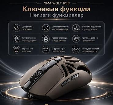 logitech g pro x2: 🖱️ Игровая Беспроводная Мышь Smailwolf RS8 — 10000 DPI, Bluetooth 5.1 — 6