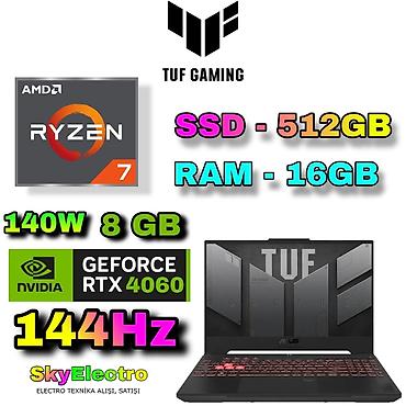 gtx 4060: Yeni ASUS TUF Gaming, 15.6 ", AMD Ryzen 7, 512 GB, Ödənişli çatdırılma, Rayonlara çatdırılma, Ünvandan götürmə — 1