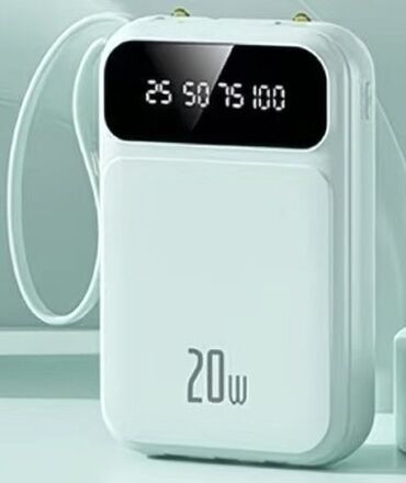 аккумуляторы для ибп baseus: Внешний аккумулятор 20W с встроенными кабелями - Мощность быстрой