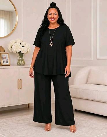 sako mona: Ženski komplet za svaki dan – plus size - Dvodijelni set: tunika sa — 1