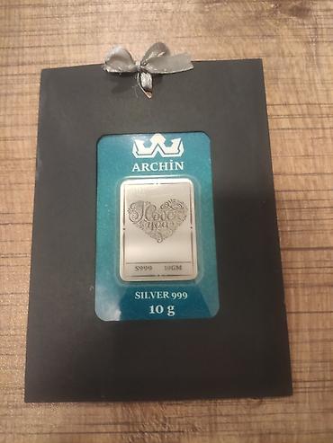 kulcə: ARCHIN saf gümüş külçə – “I love you” dizaynlı Xüsusiyyətlər: - Marka — 7