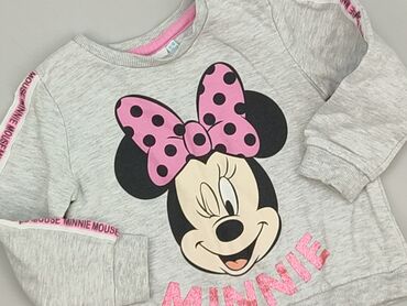 bluzka z bufiastymi rękawami czarna: Sweatshirt, Disney, 12-18 months, condition - Very good