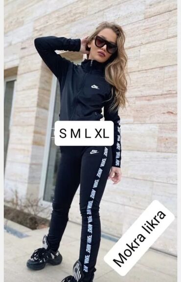 Gornji i donji deo: Komplet trenerka mokra likra dostupna: S M L XL XXL. Cena 3200 dinara — 8