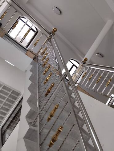 Обшивка лестниц: Перила из нержавеющей стали Любой сложности 🔗 Работа выполняется at lalafo.kg — 5 Обшивка лестниц: Перила из нержавеющей стали Любой сложности 🔗 Работа выполняется — 5
