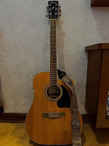 ucuz gitara: Akustik gitara, Ibanez, 6 sim, İşlənmiş, Ünvandan götürmə — 1