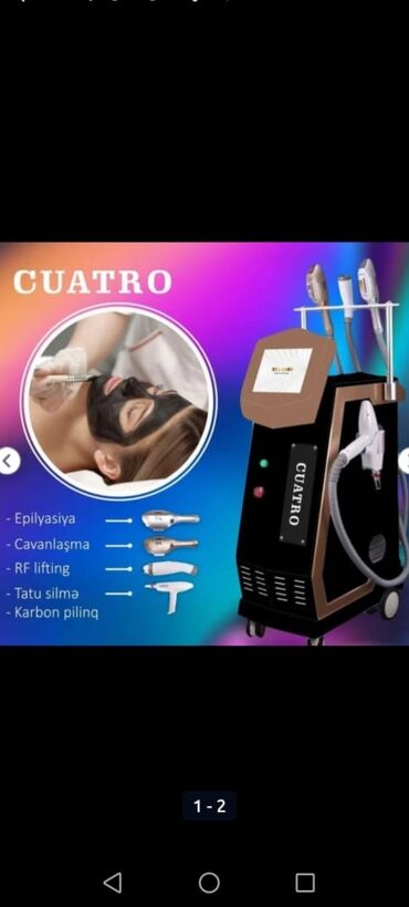 Lazer aparatları: Tatto silmə, Karbon pilinq, Epilyasiya üçün, Buz lazer — 8