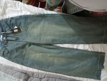 вельветовые женские джинсы: Клеш, Турция, Высокая талия