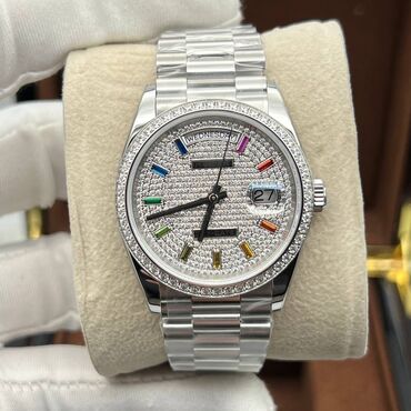 часы от swarovski: Rolex Day-Date ️Премиум качество ️Диаметр 36 мм ️Ювелирная посадка