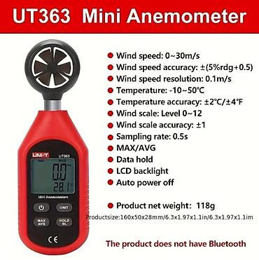 Anemometr Model: UNI-T UT363 Küləyin sürətini və temperaturu ölçmək