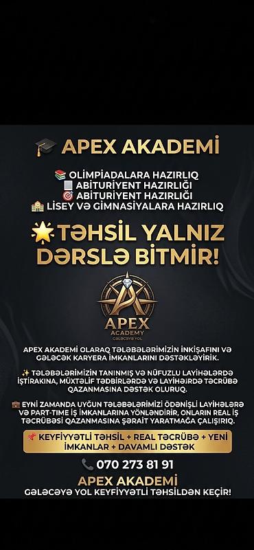 Repetitorlar: Apex Akademi – gələcəyə yol keyfiyyətli təhsildən keçir! Tədris — 2