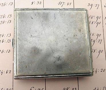 Upaljači i prateća oprema: Vintage Kraft Alpacca tabakera, označena, Robert Kraft. ANTIKVITET — 6