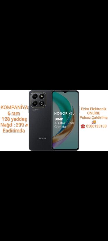 honor 8x qiyməti: Honor X6, 128 ГБ, цвет - Серый, Гарантия, Сенсорный, Отпечаток пальца