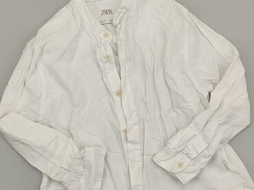 pull and bear koszula: Shirt 7 years, condition - Very good, pattern - Monochromatic, color - White