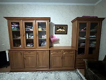 кухыный стенка: Стенка-шкаф, Тип стенки-шкафа: Модульная, Для зала, Б/у, Особенности: Для хранения посуды — 3