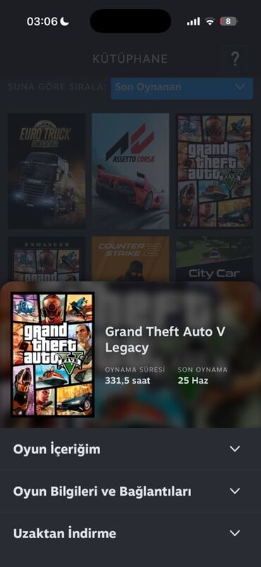 oyun diski: Hesabda Gta legacy ve Enchanced edition var + 300 level ve içinde 12