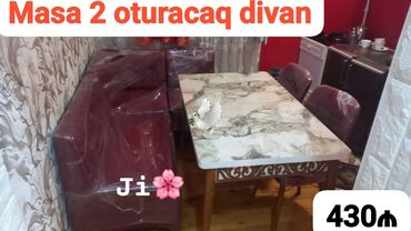Çarpayılar: Künc divan və masa desti yeni