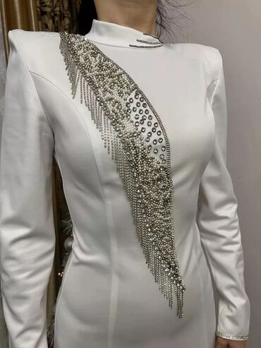 мусульманские платья свадебные: Свадебное платье ткань Турция под кожу шикарное исполнение . размер 44