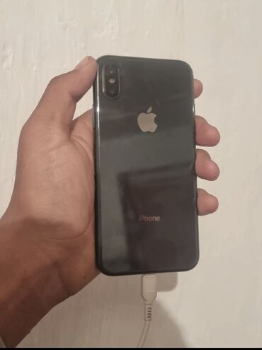 аккумулятор для айфона: IPhone X, Колдонулган, 64 ГБ, Jet Black, Каптама, Кабель, 86 %