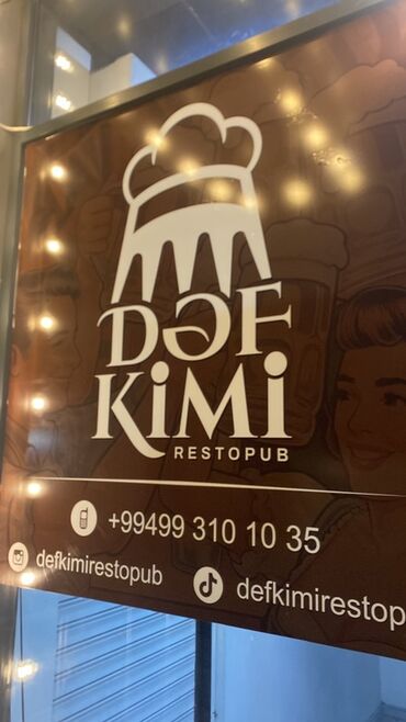 аренда помещений для ресторана: Xanim Ofisiant tələb olunur .Dəf Kimi Restopub – rahat məkan, ləzzətli