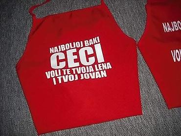 Kuhinjski tekstil: Kecelje stampa po zelji. Materijal pogodan za štampu,lagan i prijatan — 19