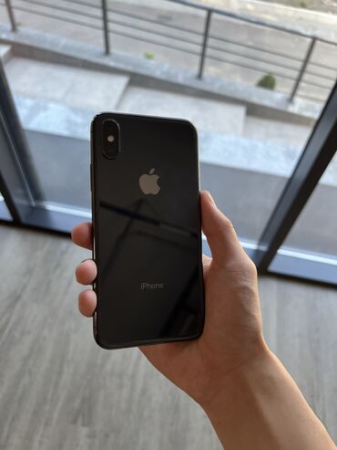 телефон apple: IPhone X, Б/у, 256 ГБ, Черный, 100 %