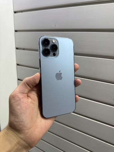 бишкек купить айфон: IPhone 13 Pro Max, Колдонулган, 128 ГБ, Көгүлтүр, Коргоочу айнек, Каптама, 79 %