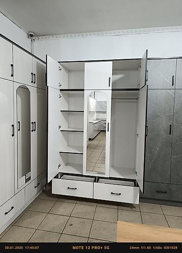 Шкафы для одежды: Шкаф для одежды, Новый, Прямой, ЛДСП — 3