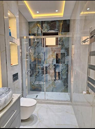 Duş kabinaları, arakəsmələr: Arakəsmə, Künc üçün — 3