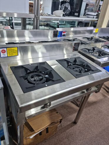 оборудование для гамбургера: Профессиональная газовая плита на 2 конфорки для общепита. Описание