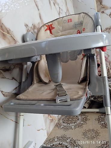 usag stolu: Uşaq yemək kreslosu 30m.satilir. - Rəng: boz/ağ - Tənzimlənən — 2