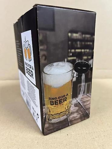 Čaše: Kriger krigla za pivo sa zvonom – 0,5 l - Staklena krigla zapremine — 8