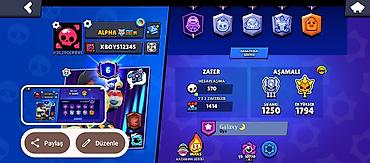 Dəstlər, kostyumlar: Məhsul: Brawl Stars hesabı.50 SƏVİYƏ pubg hesabı ilə dəyişdirilir — 8