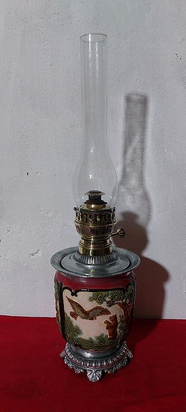 antika şamdanlar: Məhsul: 19-cu əsrin sonları almaniya, fransa istehsalı neft lampaları; — 2