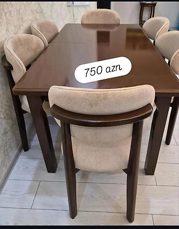 ağac: Qonaq otağı üçün, Yeni, Açılan, Dördbucaq masa, 6 stul — 2