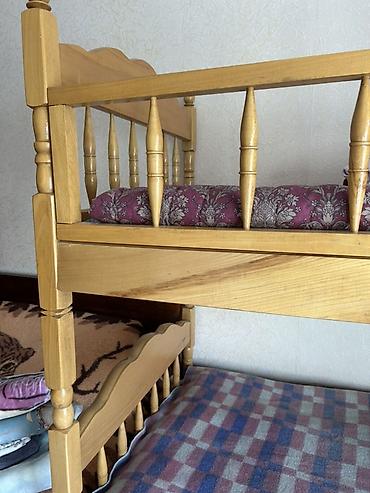 İkimərtəbəli uşaq çarpayıları: Oğlan və qız üçün, Yeni, Çarpayı, Matrassız, Siyirməsiz, Taxta — 3