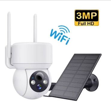 камера видеонаблюдения через телефон: Камера 3MP WiFi с солнечным панелем (Mobile App：Ubox) "TZ-DNB334" 3MP