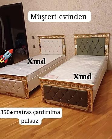 kravat: Tək nəfərlik klassik dizaynlı çarpayılar - Başlıq və ayaq hissəsi — 1