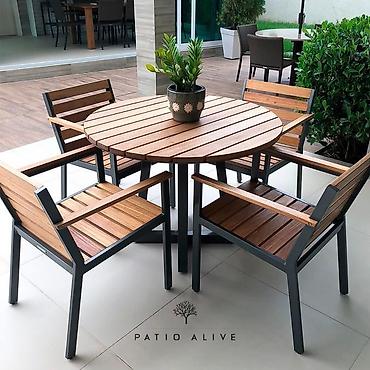 Комплекты садовой мебели: Комплект садовой мебели, Стол, Дерево — 6