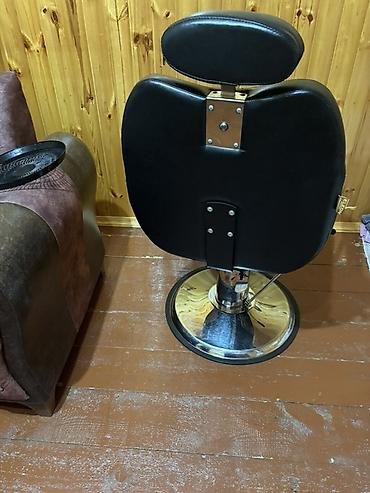 2 ci el mebeller: Peşəkar bərbər/kosmetologiya kreslosu - Rəng: qara - Material: asan — 3