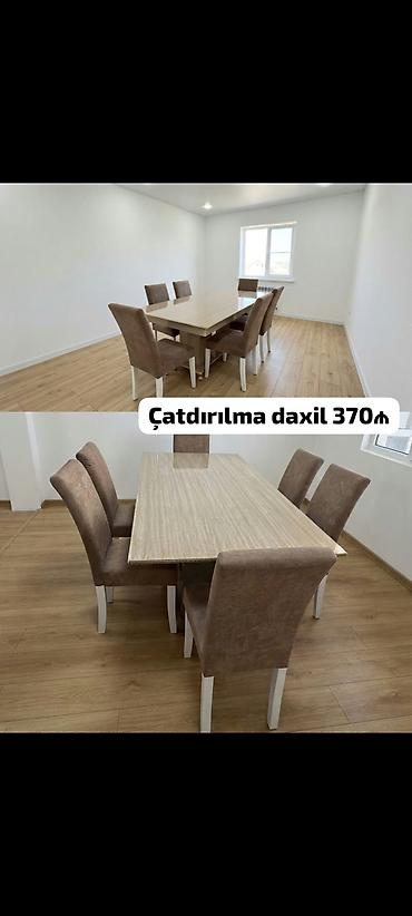 Qonaq otağı üçün, İşlənmiş, Dördbucaq masa, 6 stul lalafo.az -da Qonaq otağı üçün, İşlənmiş, Dördbucaq masa, 6 stul